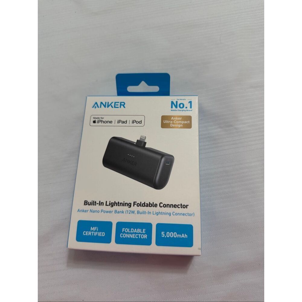 Anker Nano 5000MAh Power Bank w/ Lightning Foldable Connector (MFi-Certified)